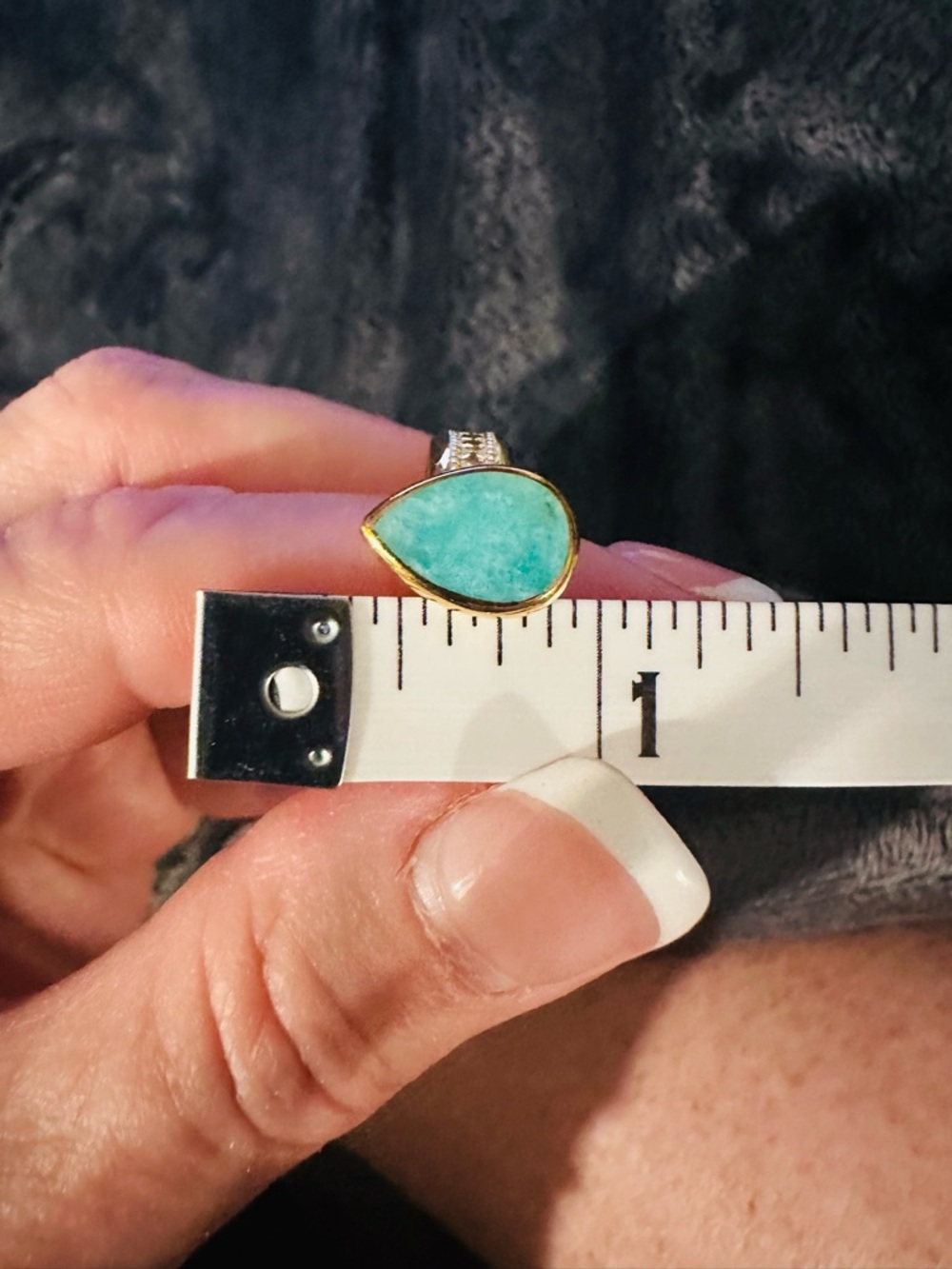 Anna Beck Gold Ring with Turquoise Stone - Picture 2 of 2